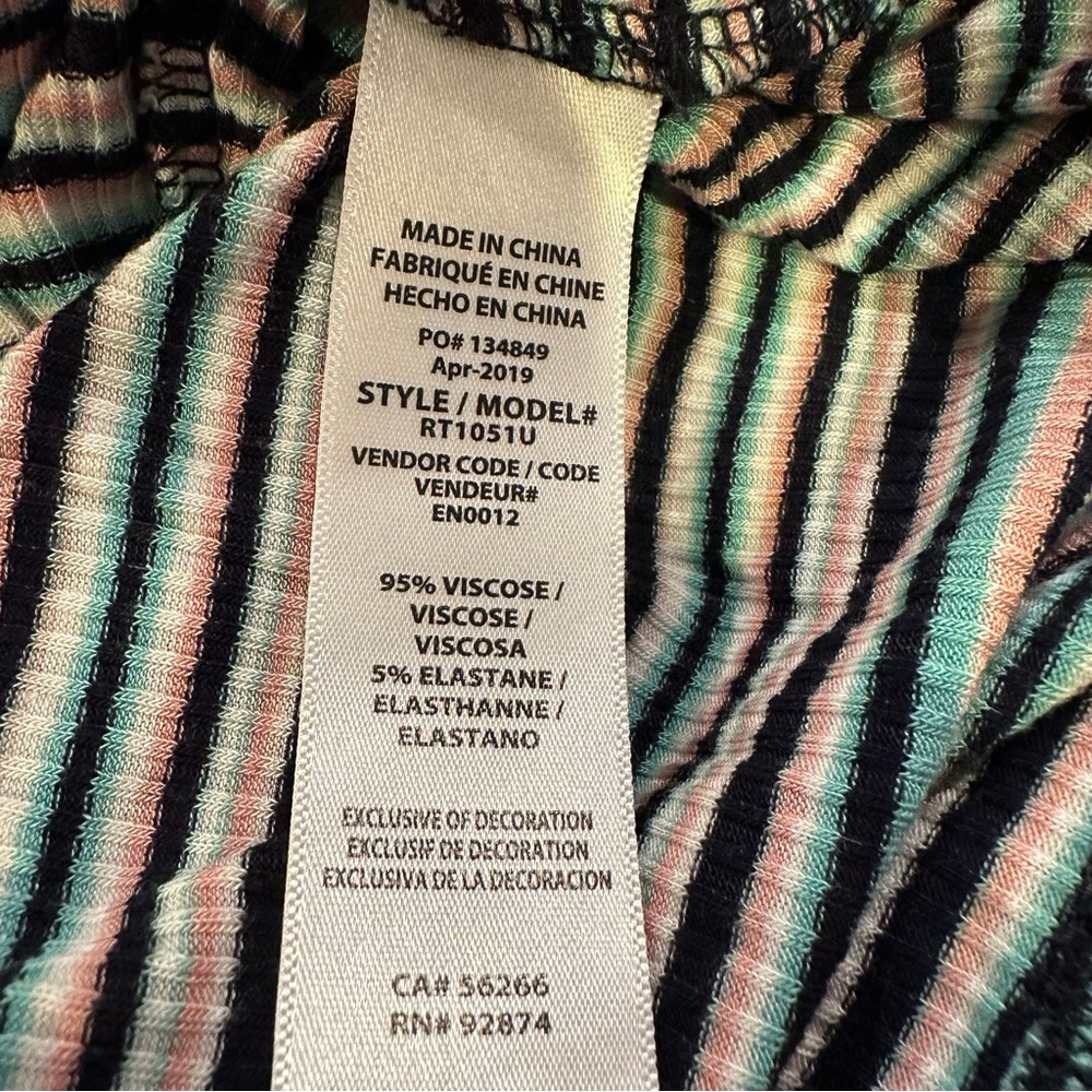 Anthropologie Splendid Malin Striped Tee Ribbed - Picture 5 of 5